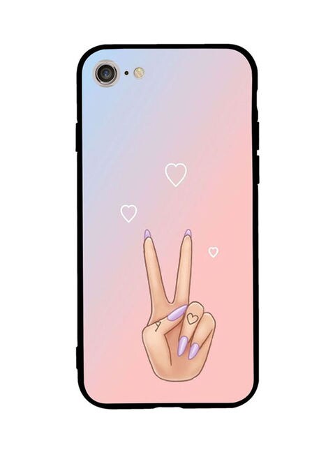 Theodor - Protective Case Cover For Apple iPhone SE 2/ iPhone 7/ iPhone 8 Victory Sign &amp; Heart