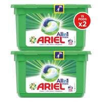 Ariel Automatic All-In-1 Laundry Detergent 15 Pods Multicolour Pack of 2