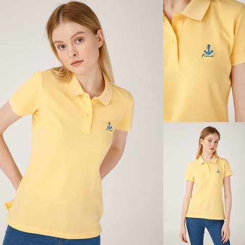 Yellow polo cheap shirt womens