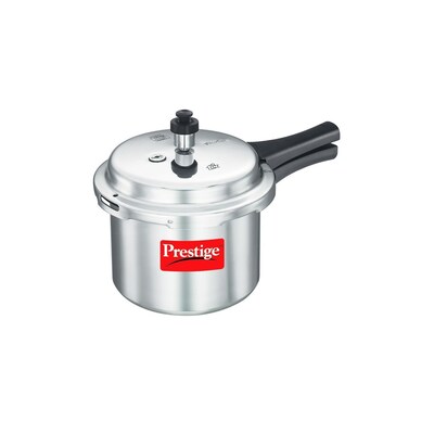 Prestige Popular Max 5 + 3 + 2 L Aluminum Pressure Cooker Combo Pack, 2  Lids