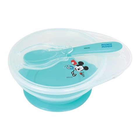 Disney Mickey Mouse Silicone Suction Bowl And Spoon Set Multicolour