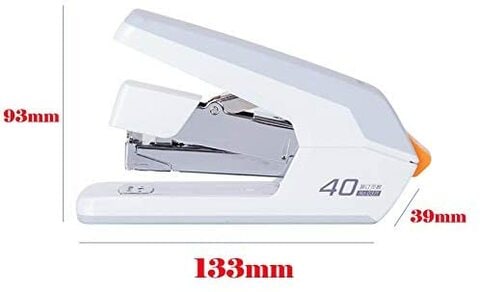 Deli 0371 Stapler, Desktop Stapler 40-Sheet Capacity Stapler (White)