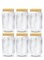 ALSAQER 6-Pieces (1500 ml) Plastic Spice Storage Pet Jar -Sunpet Round Clear Jars with lid-Plastic Transperent Pet Bottles