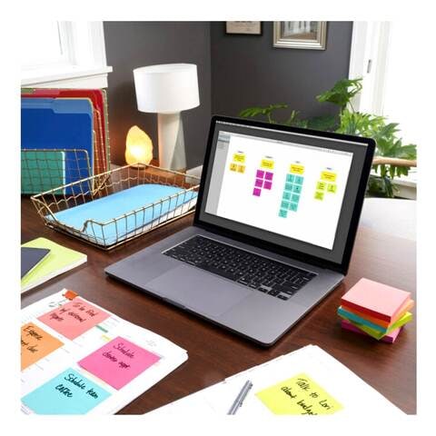 Post-it Notes Neon Colors 653AN. 1.5 x 2 in (38 mm x 51 mm), 100 sheets/pad, 12 pads/pack