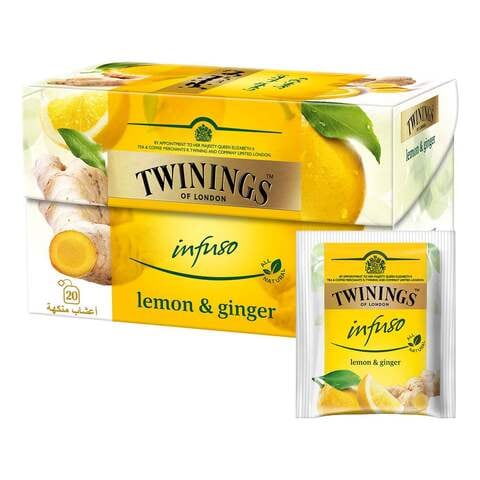 Twinings Lemon And Ginger Green Tea 25 Tea Bags