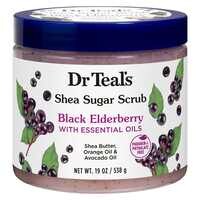 Dr Teal&#39;s Shea Sugar Scrub With Black Elderberry And Essential Oils Pink 538g