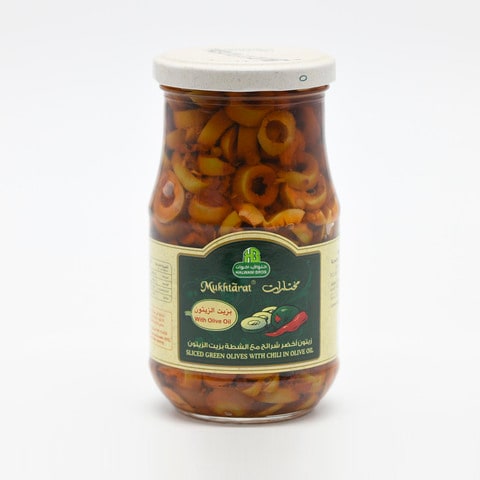 Halwani Green Olives Slice With Chilli 325 g