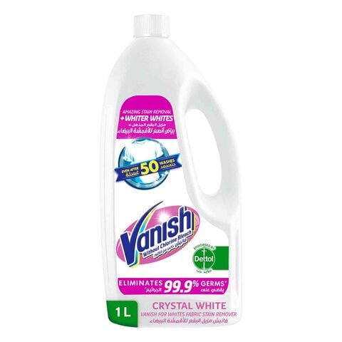 Buy Vanish Crystal White Fabric Stain Remover Liquid, 1L in Kuwait