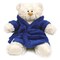 Caravaan - Soft Toy Teddy Cream with Blue Bathrobe Size 38cm