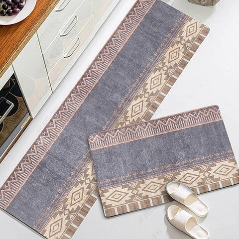 Shop 2 PCS Set Large Kitchen Mats With Thick Non Slip Bottom For