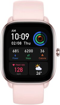 Amazfit GTS 4 Mini Smart Watch Ultra Slim 1.65-inch AMOLED Display   24H Health Management   GPS   15 Days Battery Life - Pink