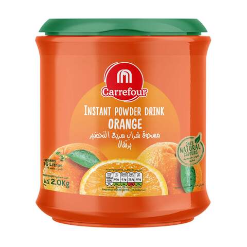 اشتري كارفور مسحوق شراب برتقال 2 كيلوغرام في الامارات
