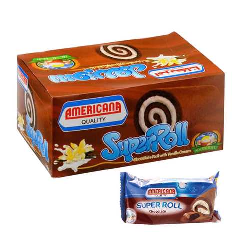 Americana Cake Super Roll Chocolate 85 Gram 6 Pieces
