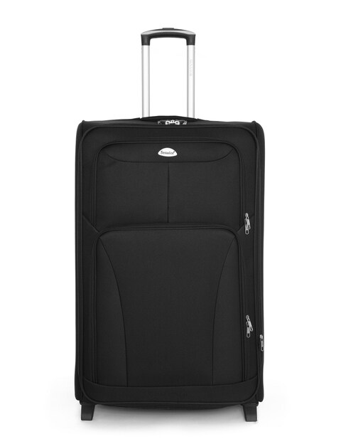 Senator Brand Softside 3 Piece Set of 2 Wheel EVA Luggage Trolley in Black Color KH247-3_BLK