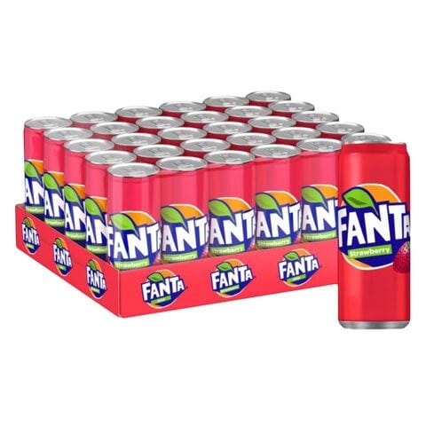 Fanta Strawberry Soft Drink 250ml x Pack of 30