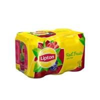 Lipton Red Fruits Ice Tea Non-Carbonated Low Calories Refreshing Drink 290ml Pack of 6