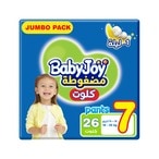 Buy Baby Joy Cullote Size 7 8-25kg Jumbo Pack White 26 Diapers in UAE