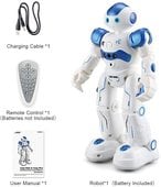 Buy Nusense Tawcal Smart Remote Control Robot for Kids - Intelligent programmable rc Robot Toy Educational, Gesture Sensing Robot kit Singing Dancing Gift for Boys 4-12 Year Old Blue in UAE