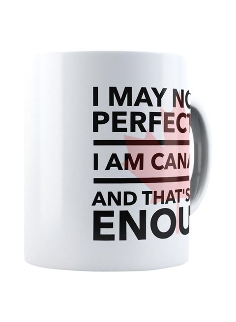 muGGyz Printed Ceramic Coffee Mug White