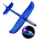 Generic - Flying Glider Planes With Flash LED Light 18.9&quot; Foam Flight Mode Throwing Air Plane Aerobatic Airplane Outdoor Sport Game Toys Gift For Kids 3 4 5 6 7 Year Old Boy Blue