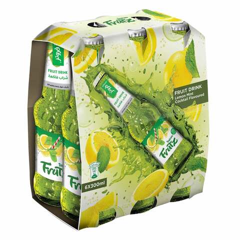 تروبيكانا فروتز كوكتيل الليمون والنعناع شراب الفاكهة المتلألئة 300 مل × عبوة من 6 قطع