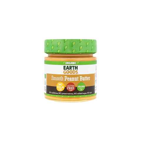 Earth Goods Organic Smooth Peanut butter No Palm Oil Gluten-Free Vegan 220g