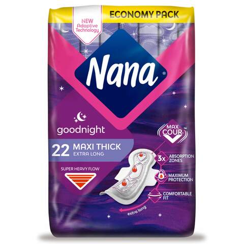 Nana Women Pads Maxi Thick Extra Long Night 22 Pads