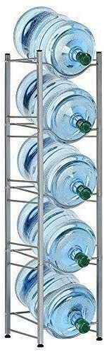 ZL Water Bottle Rack Storage 5 Tier Shelf System Stand For 5 Gallon Durable Holder