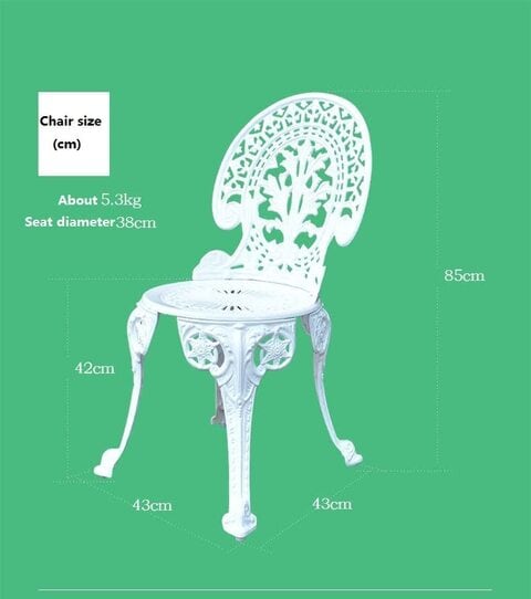 Yulan Outdoor Patio Bistro Sets 3 Piece cast Aluminum Patio Furniture Outdoor Garden Aluminuml Rust Proof Tables and Chairs White bistro Set 0266