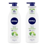 Buy NIVEA Body Lotion Hydration  Aloe Vera  Normal to Dry Skin  250ml  Pack of 2 in UAE