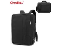 CoolBELL 17.3 inches Laptop Backpack Computer Cases, Convertible Business Backpack Briefcase Messenger Bag, Multi-Functional Travel Rucksack Daypack School Bookbag Handbag (CB-5501 Black)