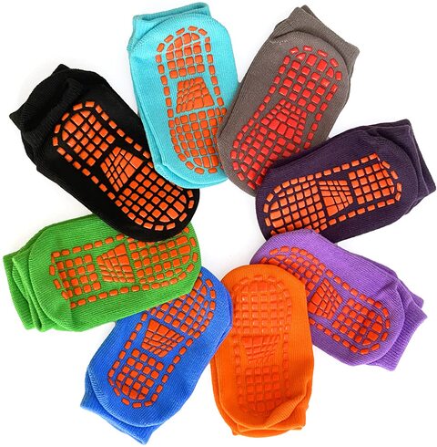 3 Pairs Children'S Floor Socks, Non-Slip Yoga Socks With Point Rubber,  Perfect For Kindergarten Playground & Trampoline