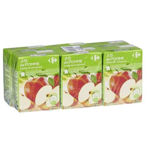 Carrefour Juice Apple Flavor 200 Ml 6 Pieces