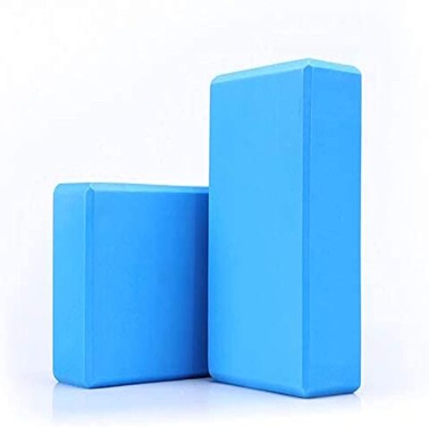 SKY-TOUCH Yoga Block Brick 2 Pack, Non-Slip Yoga Block Brick Foam Home Exercise Fitness Gym High Density EVA Foam Blocks for Improve Stretching Yoga/Pilates/Fitness 9&quot;x6&quot;x3&quot;(Blue)