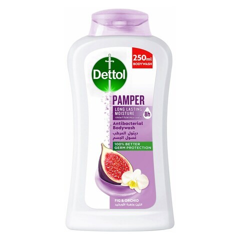 Dettol Pamper Long Lasting Moisture Anti-Bacterial Body Wash 250ml