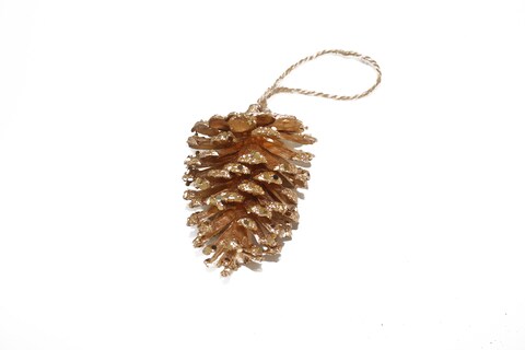 Christmas Magic Deluxe Cones with Glitter 2-Packs- 5 cm Size- Gold