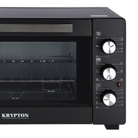 Krypton 30L Electric Oven - 1600W Microwave Oven With Rotisserie Functions, Grill Function, 60 Minute Timer, Auto Shut Off With Signal Bell &amp; Inside Lamp, Multiple Control Knobs