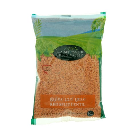 اشتري GREEN VALLEY RED SPLIT LENTILS 500G في الامارات