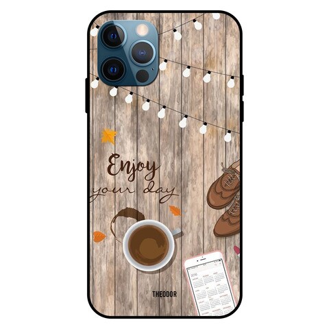 Theodor Apple iPhone 12 Pro 6.1 Inch Case Enjoy Your Day Flexible Silicone Cover