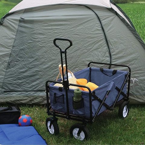COOLBABY Folding Camping Multi-Function Outdoor Wagon Shopping Cart Hand Cart Trolley 85*50*80 Centimeter