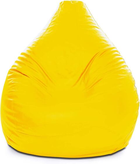 Luxe Decora PVC Bean Bag Cover Only (XXL, Yellow)