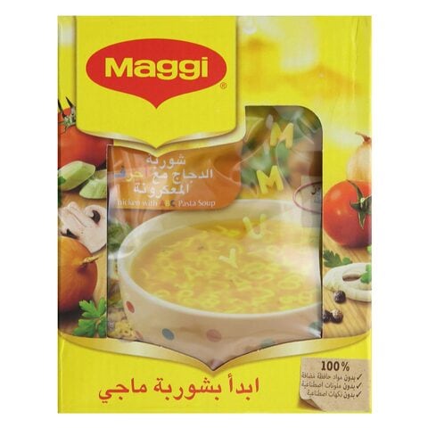 اشتري ماجي شوربة الدجاج مع أحرف المعكرونة 66 جرام × 12 مغلف في السعودية
