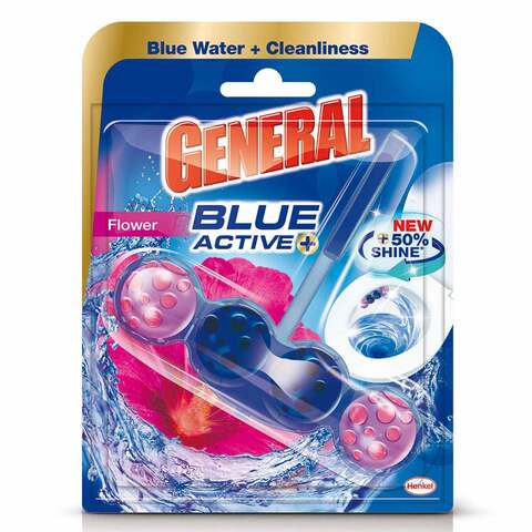 جنرال أقراص تنظيف المرحاض بالمياه الزرقاء المنعشة برائحة الزهور 50 غرام