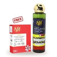 Alif Naturals Argan &amp; Onion Natural Hair Oil - Regrowth, Prevent Hair Loss, Dandruff, Strength Hair  100ml