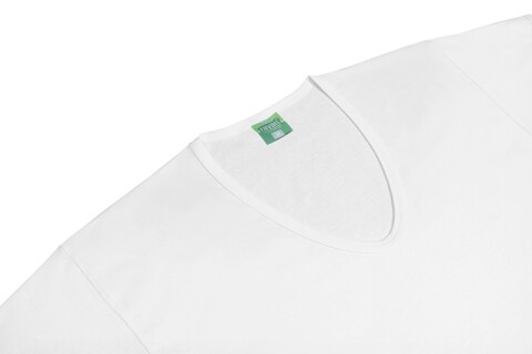 Rayan Men V Neck Undershirt Cotton 100% White S