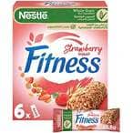 Buy Nestle Fitness Strawberry Breakfast Cereal Bar 23.5g Pack of 6 in UAE