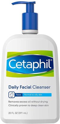 Cetaphil Daily Facial Cleanser For Normal To Oily Skin, 20 Fl Oz
