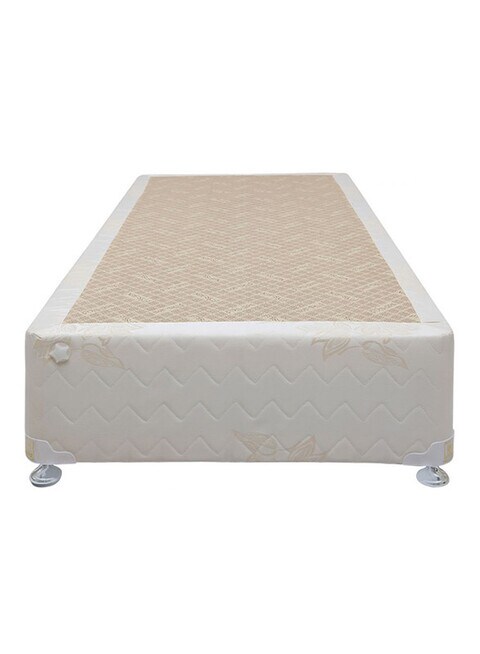 Karnak Divan Bed With Headboard, Base &amp; Medical Top Mattress White Size 160X190 cm