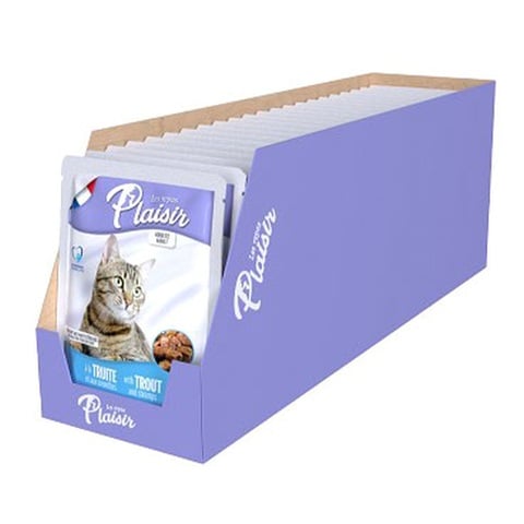 Plaisir Chunks With Trout And Shrimps In Gravy Cat Food 100g