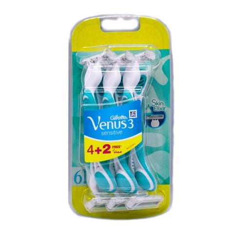 Venus 3 sensitive razor disposable 4 + 2 free 
